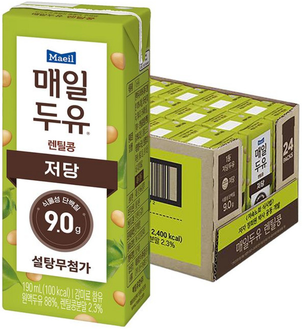 매일 매일두유 렌틸콩, 24개, 190ml
