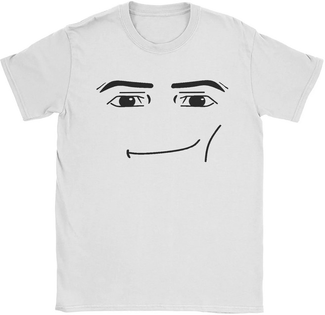 남성 로블록스 애니메이션 로봇 반팔 크루넥 게임 웃긴 티셔츠