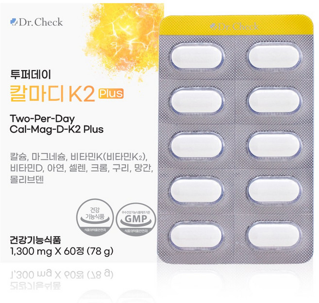 닥터체크 투퍼데이 칼마디K2 Plus 1개월분, 1박스, 60정