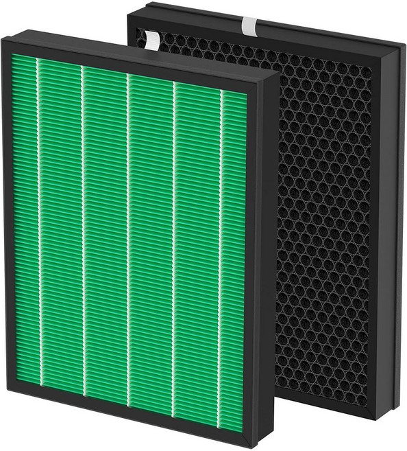 400/400S 교체용 필터 코웨이 에어메가 Max2 400 400S 400(G) 400S(G) Air Purifi-er 그린 트루 헤파 및 활성탄 필터 세트 AP-201, 2개(1세트)