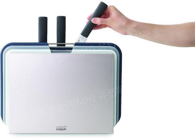 조셉조셉 주방 도마세트 칼세트 6종 손잡이그립 스테인리스칼날 그레이, 1개