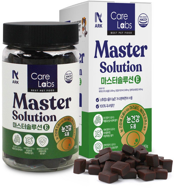 케어랩스 마스터솔루션 강아지 영양제 피부피모, 1개, 180g, 눈물개선/눈건강