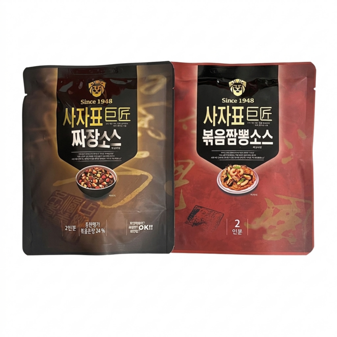 4주년행사 4+4 / 사자표거장 짜장 + 볶음짬뽕 소스 8팩 (16인분), 8개, 200g