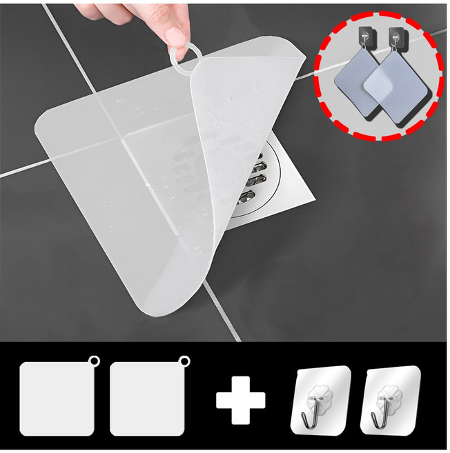 스마트에어 하수구 냄새차단 덮개 대형 2P, 투명