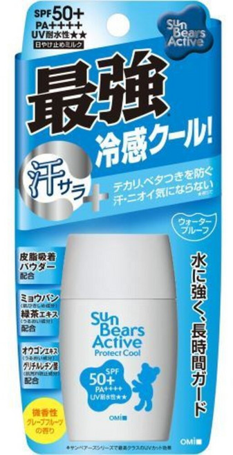 Sun Bears Active Protect Cool 防曬乳 SPF50+ PA++++, 1個, 太陽熊近江防曬超涼精華液30g