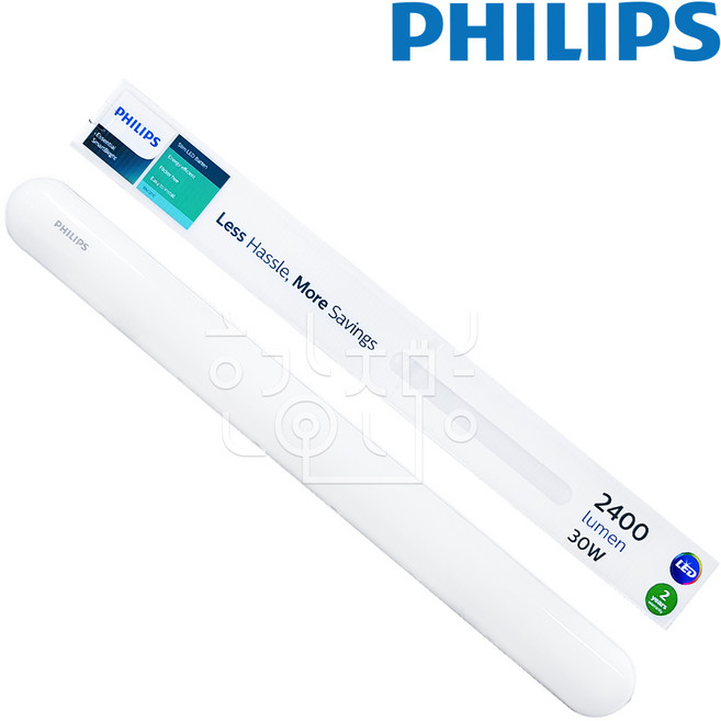 필립스 LED 일자등 30W 플리커프리, 주광색, 1개