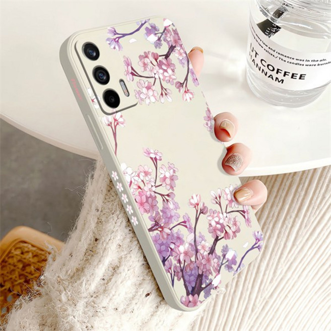 OPPO Realme GT Master GT NEO2 XT GT2 Q5 Q3 Pro X2 K5 K9 용 충격 방지 실리콘 소프트 커버 작은 신선한 핑크 꽃 케이스, [00] OPPO K5, [00] White-618
