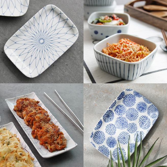 일본식기 앞접시/찬기 사각접시 40종모음 신상추가, 09_에도야키둥근사각접시[폴라리스/1P], 1개