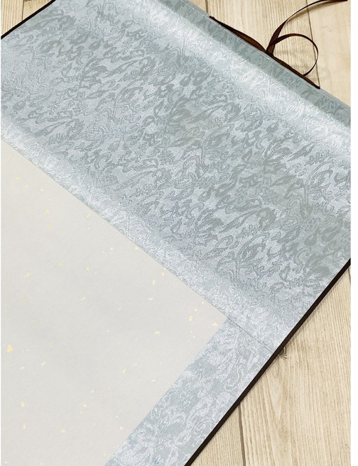 正大筆莊《對開 捲軸》中堂掛軸 書法國畫卷軸 條幅 無軸頭, 灑金白宣