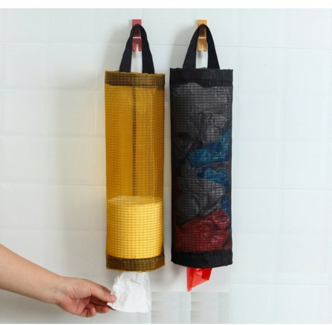 비닐봉투 보관함 메쉬 정리 통기성, 블랙, 3개