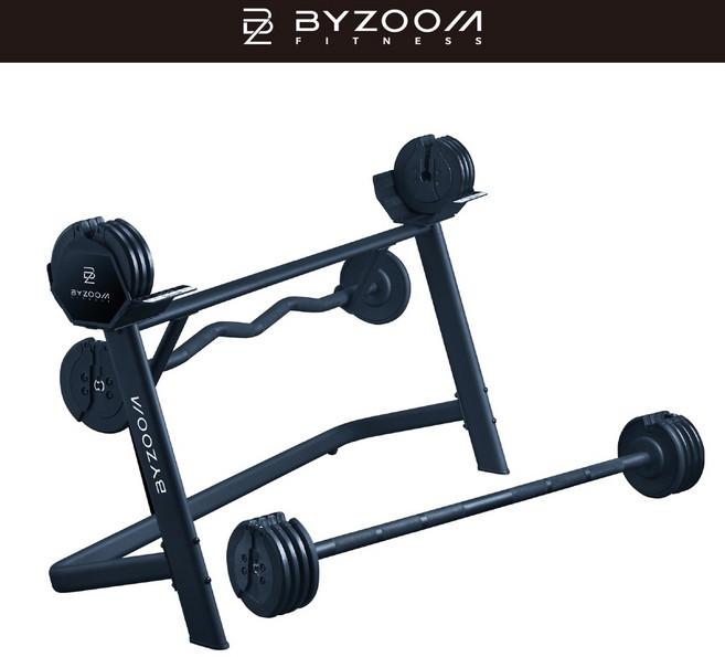 BYZOOM Fitness 80LB速調式槓鈴 健體巨獸Zack推薦 居家重訓組合, 1個