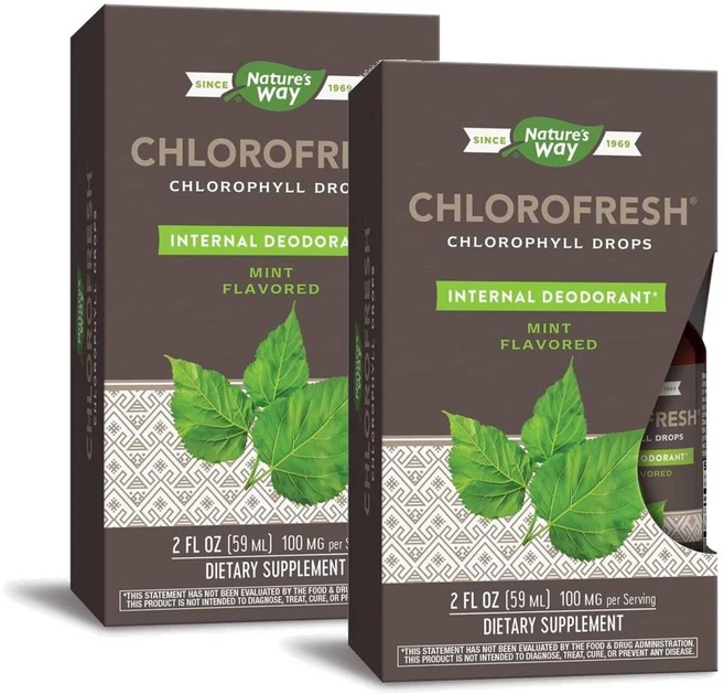 네이처스웨이 클로로프레시 액상 클로로필 농축 드롭스 민트맛 Nature's Way Chlorofresh Chlorophyll Drops, 2개, 59ml - 쿠팡