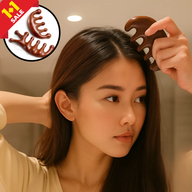 탈론나인 1+1 우드 멀티 지압 리프팅 마사지빗, 마사지빗 2개 1세트, 1개