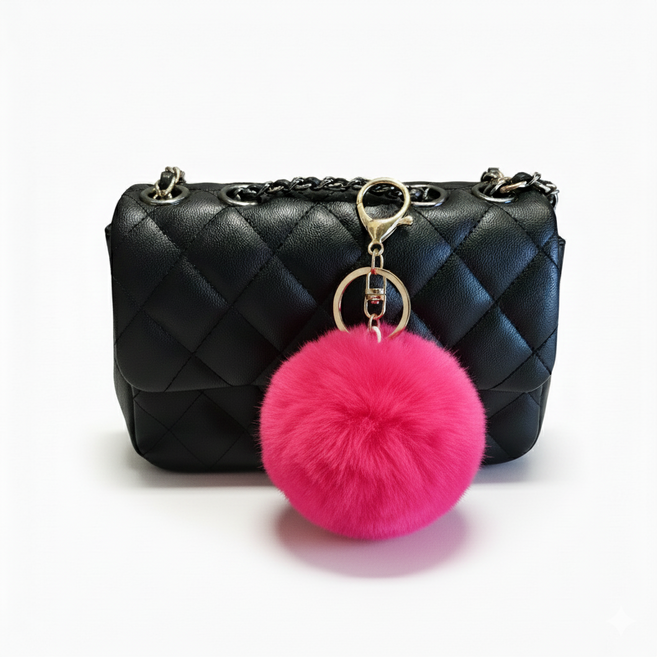 슈리팜 털 방울 키링 가방 악세서리 키홀더