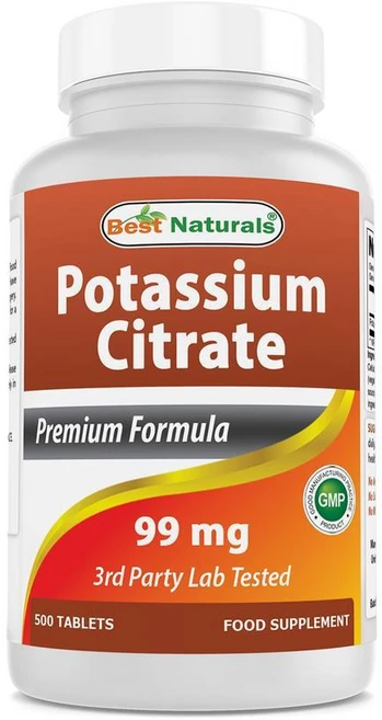 베스트 내추럴 구연산칼륨 99mg 500정, 1개 - 쿠팡