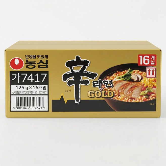 농심 신라면 골드 125g 16개 1박스