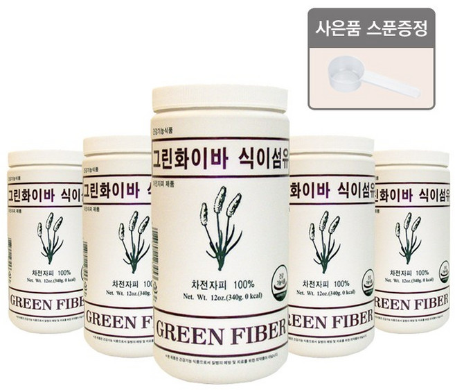 그린화이바 식이섬유 340g 5개 (차전자피 제품)