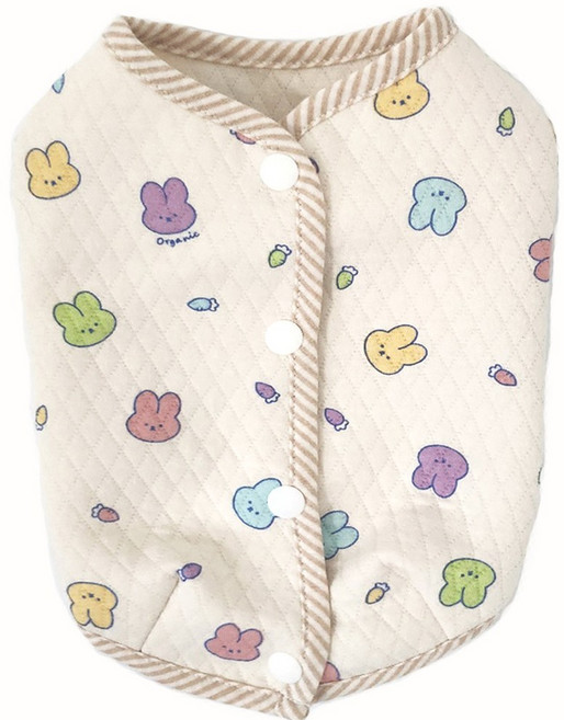 강아지조끼 오가닉 순면 피부알러지케어, 달콤바니 Natural, 1개