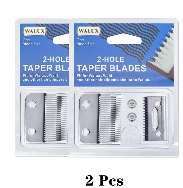 전문가용 2홀 교체용 클리퍼 블레이드 왈 슈퍼 테이퍼 8466 무선 매직 클립 8591 호환 # 앤디스 헤어, 01 2 Pcs