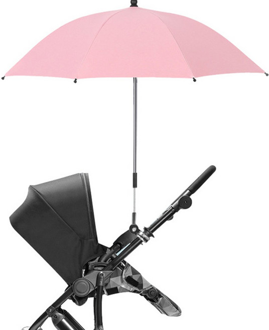 유모차 우산 햇빛가리개 75cm, 핑크, 1개