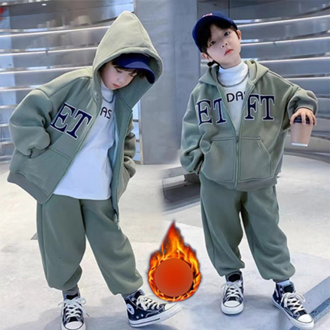 헬로가든 FT후드집업점퍼 상하복(기모)/그린