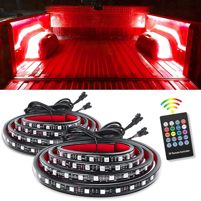 미국출고 평점4.5+ 189580 Nilight - TL-31 2피스 152.4cm(60인치) RGB 트럭 베드 라이트 스트립 키트 180 LED RF 리모컨 온 오프 스위치, 미국출고 평점4.5+ 189580 Nilight - T