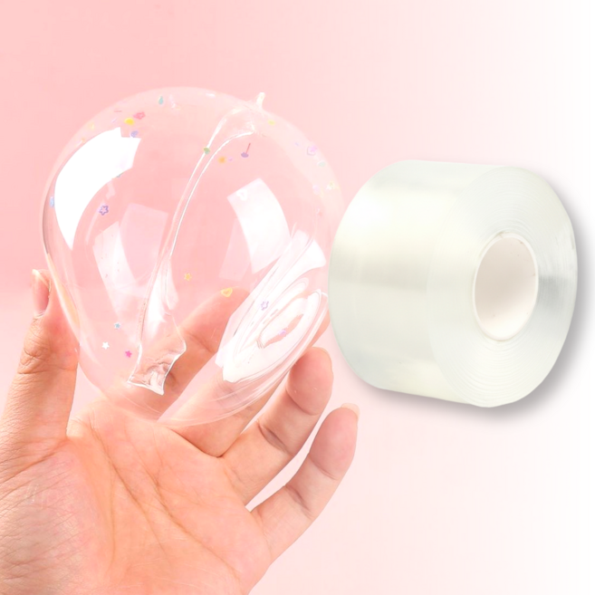 피아루네 실리콘 양면 테이프 풍선 만들기, 1개, 투명