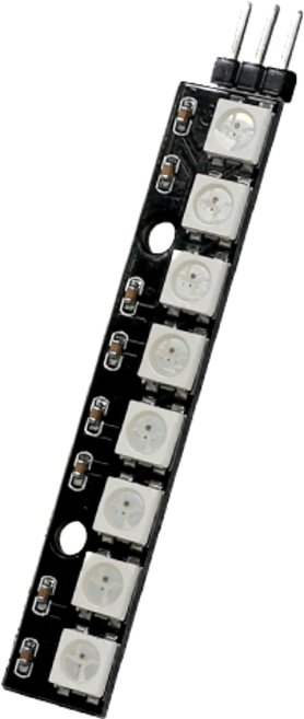 아두이노 네오픽셀 8비트 RGB LED 일자형 패널 WS2812, 1개