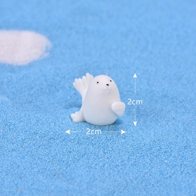 【微景小舖】微景觀居家裝飾園藝造景 拍攝道具擺飾 迷你場景佈置 療癒小物, 抬頭海豹