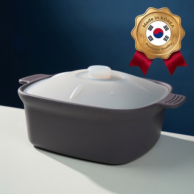 소노리떼 국산 실리콘 냄비 전자레인지 라면용기 대형 계란찜기 1200ml, 1개, 퍼플그레이