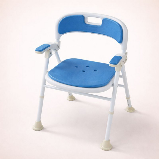 온빛케어 복지용구 어르신 높이조절 접이식 논슬립 샤워 목욕의자 엔와이씨공일, 1개, 장기요양등급구매 (본인부담율 6%)