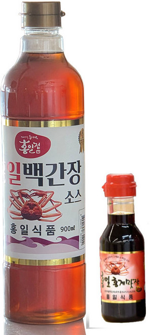 [류맛간장200ml증정]홍일식품 진해총판 홍일백간장소스 국내산 살아있는 홍게와 신선한 야체 추출액 깔끔하게 만들었습니다., 1개, 900ml