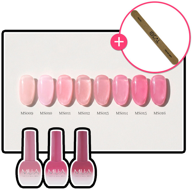 [오늘출발] 블러쉬인무아 MUA젤 시럽젤 단품+ 아이딜화일, 1개, 8ml, MS14 + 아이딜우드화일