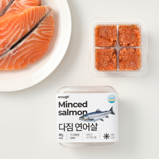 이너프 생선큐브 다짐 연어살 수산물 가시제거 순살 토핑, 1개, 80g