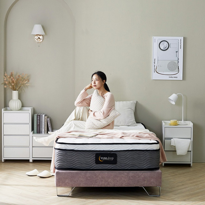 유니슬립 크로니 유로탑 롤팩 매트리스, 중간, 27cm