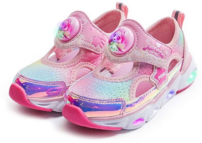 풋풋아동화 풋풋 캐치티니핑 오로라핑 LED 쿨메쉬 메리제인 통풍 여름 여아 운동화