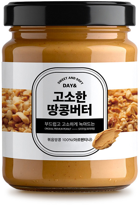 데이앤 무가당100% 무첨가 고소한 순수 땅콩버터, [땅콩100%] 데이앤 무가당100% 무첨가 고소한 순, 210g, 1개