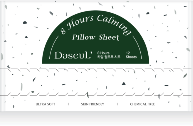 다슬 카밍 필로우 시트 저자극 민감피부 진정 무자극 무독성 비건 일회용 베개 커버 데일리커버 12매