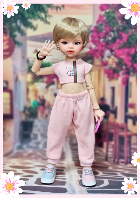 파올라레이나32cm USD26cm 도리스돌30cm ( 인디핑크 크롭 트레이닝 ) bjd 구체관절 인형옷 <완제품>, 1개, USD 26cm