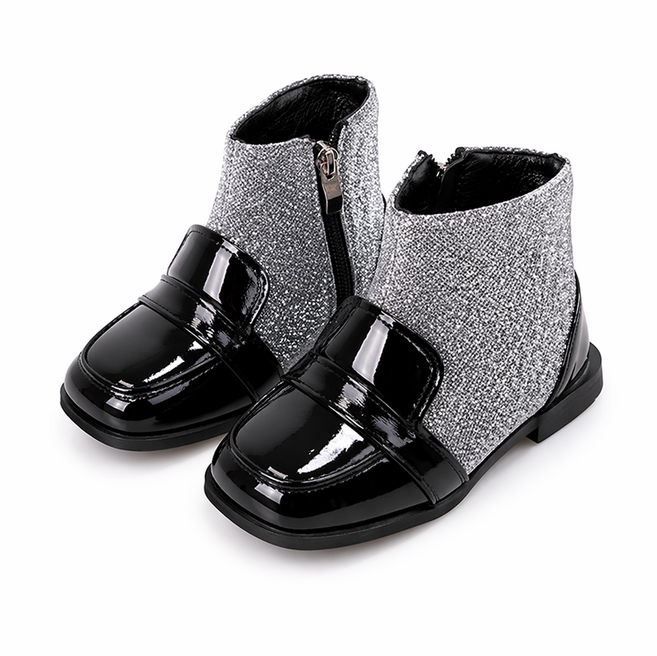 앨리홈 애나멜샤인부티 여아 도트 플랫슈즈 유아 메리제인 찍찍이