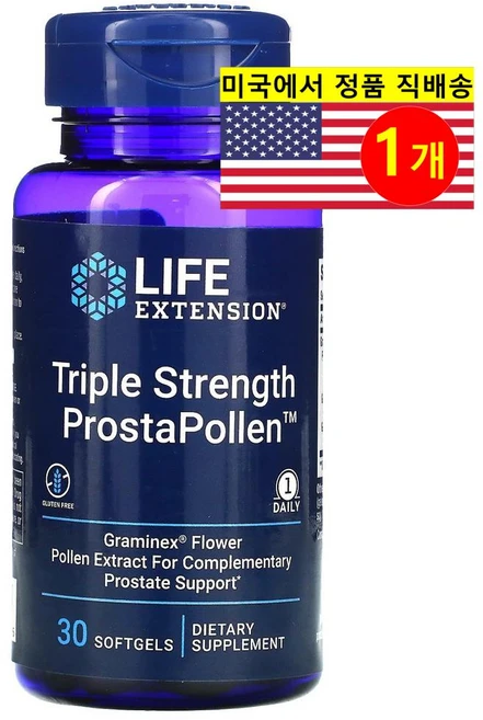 Life Extension 라이프 익스텐션 남성용 프로스타 화분 Prosta Pollen, 1개, 30정 - 쿠팡