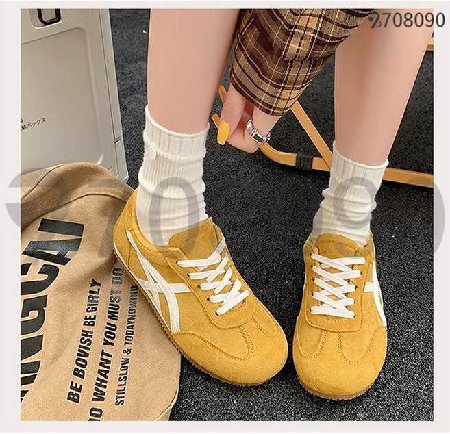 708090 여성 발편한 운동화 실버 옐로우 빈티지 스니커즈 슬립온