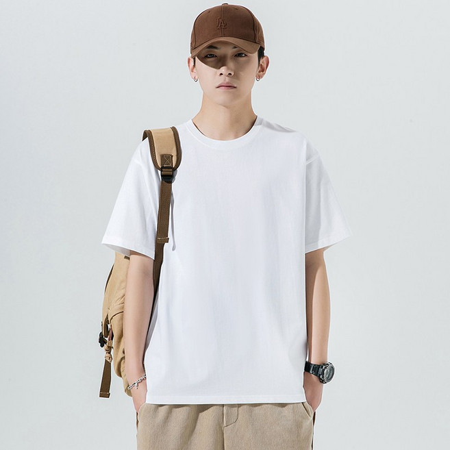 ASURE 남자 여름 반팔 순면 반팔 티