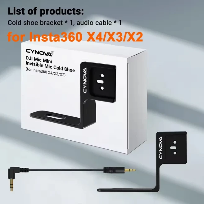 Insta360 X5/X4/X3/X2 카메라 DJI MIC 미니 RX 수신기 어댑터 알루미늄 합금 브래킷 확장 홀더 세트 액세서, 01 for X4 X3 X2