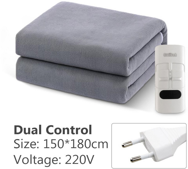 자동 온도조절기 전기 워머 매트리스 220V 담요 겨울 가정 바디 사무실용 난방, EU, A 150x180cm