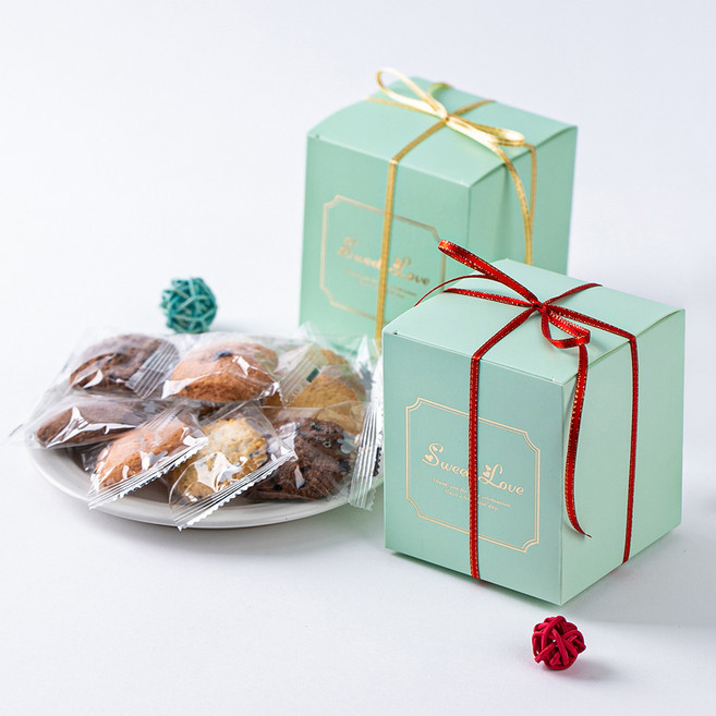 쿠키 10종 고급상자 포장 결혼 시보해제 돌잔치 답례품 꾸러미 세트 행사 단체 선물 간단 학교 학생 교회 키트, 1개