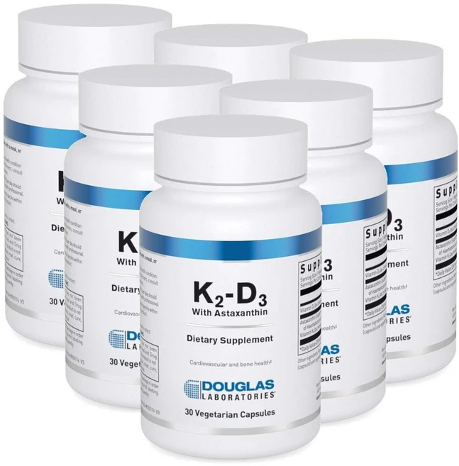 더글라스랩 비타민D3 비타민K2 위드 아스타잔틴 캡슐 Douglas Laboratories K2-D3 with Astaxanthin, 6개, 30정 - 쿠팡