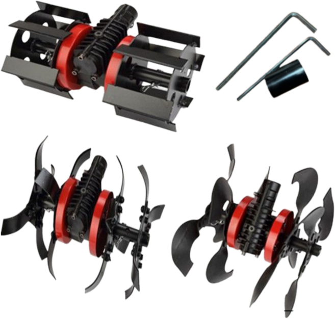 에코딕 예초기로타리 26 24mm 7기어 3종 세트 제초기 관리기 부착형, 1세트