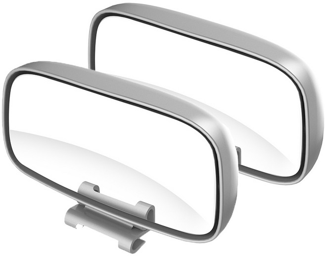 사이드미러 보조미러 사각지대 주차 차량 보조거울 각도조절, 그레이, 1세트, 컨텐츠 참조