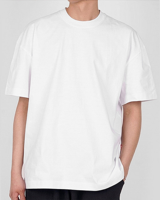 지스캇 남녀공용 리얼 오버핏 반팔 티셔츠